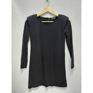 MONNALISA Viscose Black Knit Dress Solid Long Sleeve Size 10